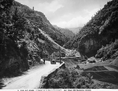 The Pietraio with the quarries of Michelangelo in the Apuane Alps, in the province of Lucca by Fratelli Alinari