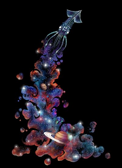 Cosmic Space Squid by Alirıza ÇAKIR