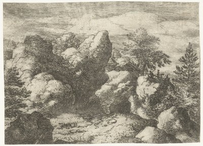 Rocky Landscape, The Pointed Rocks by Allaert van Everdingen