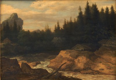 The River in the Pine Forest by Allaert van Everdingen
