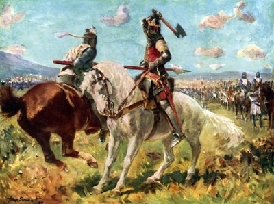 The Combat between King Robert the Bruce and Sir Henry de Bohun at Bannockburn by Allan (after) Stewart