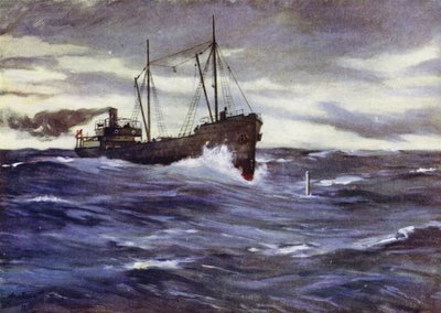The Collier Thordis About to Ram a German Submarine by Allan (after) Stewart