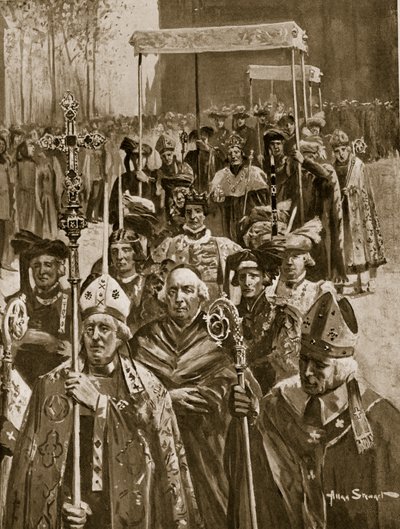 The coronation procession of Richard III by Allan (after) Stewart