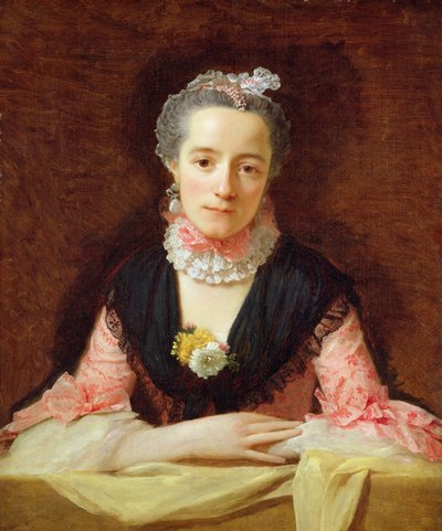 An Unknown Woman in a Pink Dress by Allan Ramsay