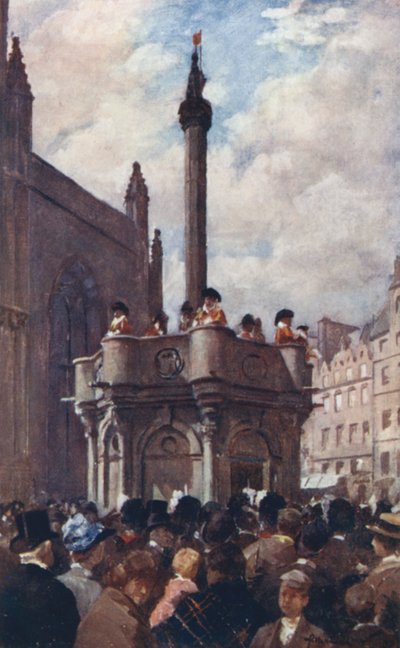 A Royal Proclamation from the Mercat Cross by Allan Stewart