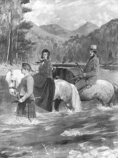 Her Majesty and the Prince Consort Fording the Garry, September 25, 1844 by Allan Stewart