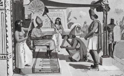 Rameses II receiving a Copy of his Treaty with the Hittites by Allan Stewart