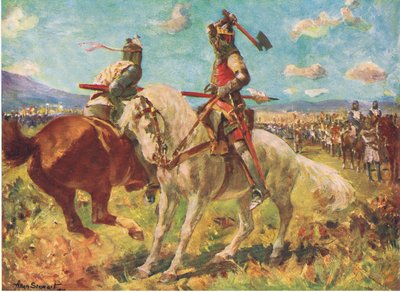The Combat Between King Robert the Bruce and Sir Henry de Bohun at Bannockburn by Allan Stewart