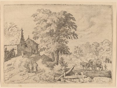 Cart with Two Draft Horses by Allart van Everdingen