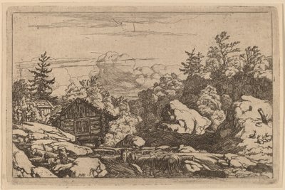 Cottages at the Bank by Allart van Everdingen