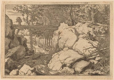 Goat on a Small Bridge by Allart van Everdingen