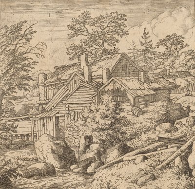Hamlet on a Mountain Side by Allart van Everdingen