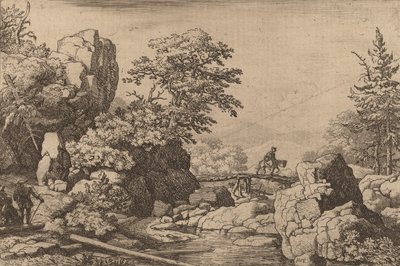 Horseman on a Bridge, probably c. 1645-1656 by Allart van Everdingen