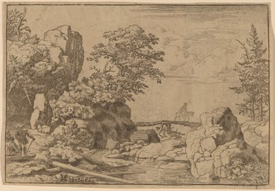 Horseman on a Bridge by Allart van Everdingen