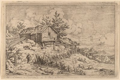 Man near Entry of a Ruinous Hedge by Allart van Everdingen