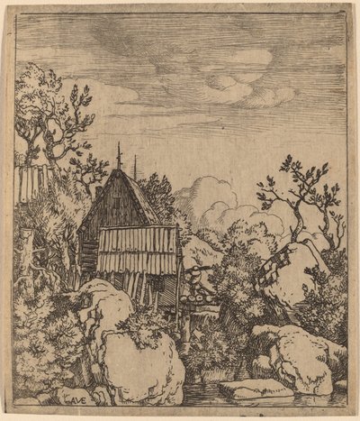 Man on a Small Wooden Bridge by Allart van Everdingen