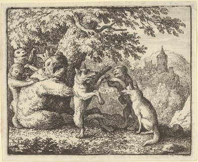 On Order of the Lion, a Piece of Skin is Taken from the Bear, A Piece of the Front Paws..., 1650-75 by Allart van Everdingen