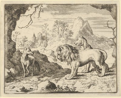 Renard Convinces the Lion and Lioness of Finding a Treasure His Father Stole from Them, 1650-75 by Allart van Everdingen