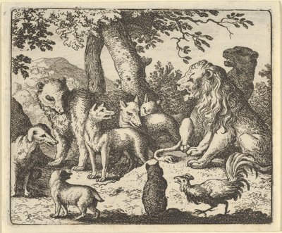 Renard Exonerates Himself of His Crimes Before the Lion, 1650-75 by Allart van Everdingen