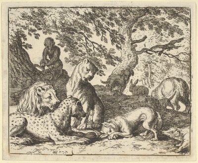 Renard Falsely Accuses His Father of Conspiring Against the Lion by Allart van Everdingen