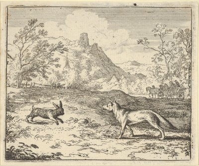 Renard Lies that the Rabbit Insulted One of His Children by Allart van Everdingen