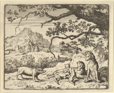 Renard Receives a New Citation from the Badger, 1650-75 by Allart van Everdingen