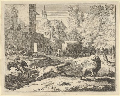 Renard Wants to Find a Rooster, 1650-75 by Allart van Everdingen
