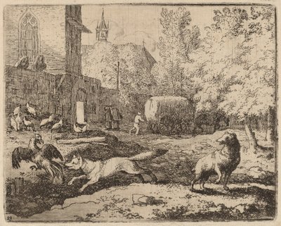 Reynard Attempts to Pilfer a Rooster by Allart van Everdingen