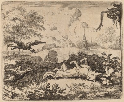 Reynard and the Crows by Allart van Everdingen