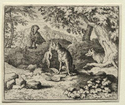 Reynard the Fox: Badger Comes to Warn Reynard by Allart van Everdingen