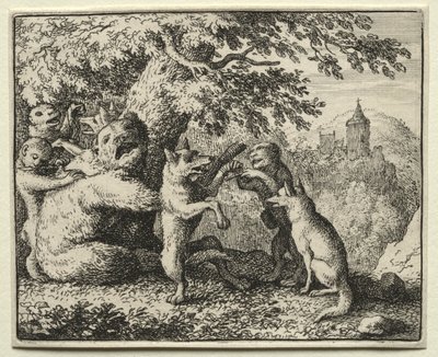 Reynard the Fox: Reynard Equipped for his Pilgrimage by Allart van Everdingen