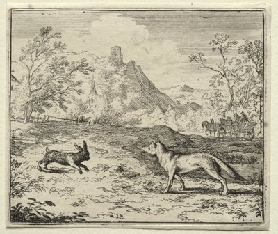 Reynard the Fox: Reynard and the Rabbit by Allart van Everdingen