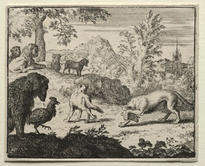 Reynard the Fox: The Combat Between Reynard and the Wolf by Allart van Everdingen