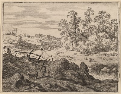 Shepherd with Lamb by Allart van Everdingen