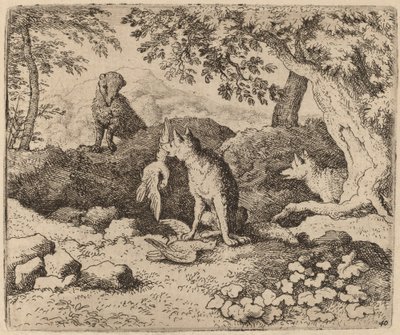 The Badger Goes to Warn Reynard by Allart van Everdingen