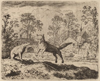 The Badger Imposes a Penance on Reynard by Allart van Everdingen