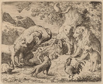 The Bear Beseeches the Lion for Justice by Allart van Everdingen
