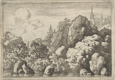 The Church on the Hill by Allart van Everdingen