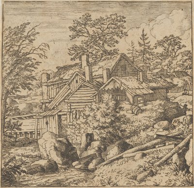 The Hamlet on the Mountain Side by Allart van Everdingen