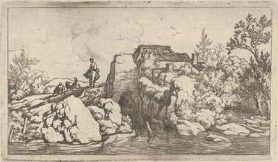 The Horseman on the Stone Bridge by Allart van Everdingen