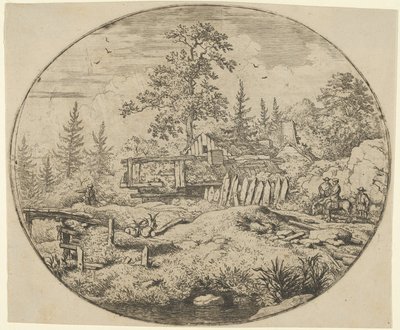 The Landscape with the Wooden Bridge by Allart van Everdingen