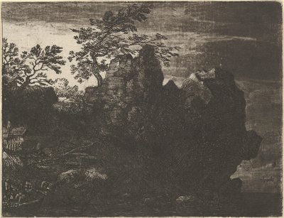 The Large Rock at the River, 17th century by Allart van Everdingen