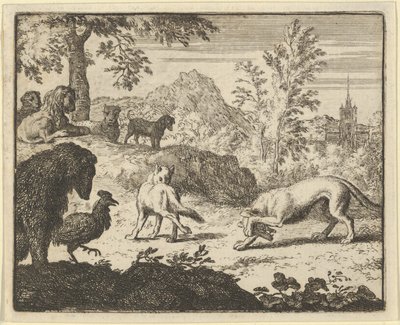 The Lion Allows a Fight Between the Wolf and Renard, 1650-75 by Allart van Everdingen