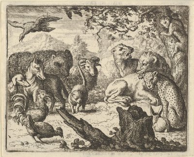 The Lion Announces a Durable Peace to the Animals by Allart van Everdingen