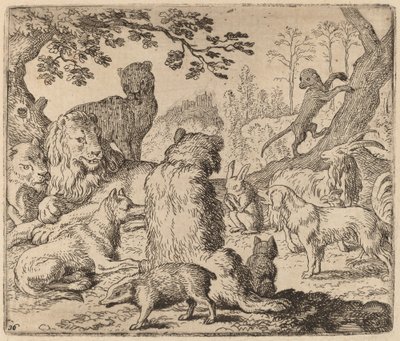 The Lion Orders a Mass Assault on Reynard, probably c. 1645-1656 by Allart van Everdingen