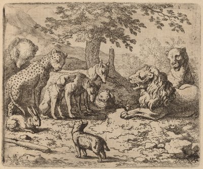 The Lion Seeks Advice, probably c. 1645-1656 by Allart van Everdingen