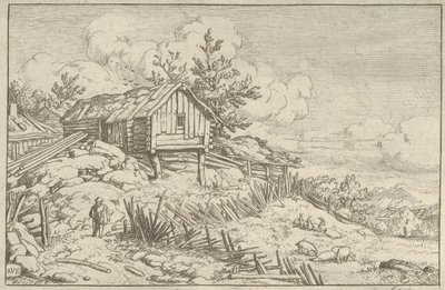The Man Near the Entry of the Ruinous Hedge by Allart van Everdingen