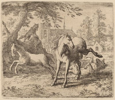 The Mare and the Wolf, probably c. 1645-1656 by Allart van Everdingen