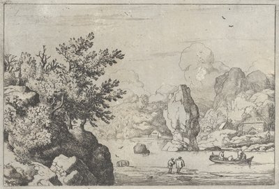 The Rock in the Middle of the River by Allart van Everdingen