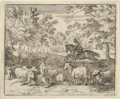 The Shepherd on Horseback Chases the Stag by Allart van Everdingen